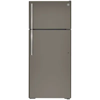 GE 28" 17.5 Cu. Ft. Top Freezer Refrigerator (GTE18GMNRES) - Slate