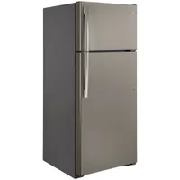 GE 28" 17.5 Cu. Ft. Top Freezer Refrigerator (GTE18GMNRES) - Slate