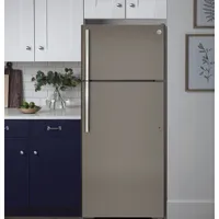 GE 28" 17.5 Cu. Ft. Top Freezer Refrigerator (GTE18GMNRES) - Slate