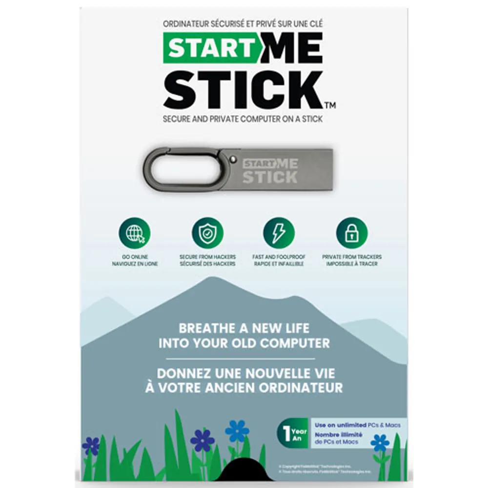 StartMeStick Private and Secure Computer Stick (PC/Mac) - Unlimited Devices - 1 Year