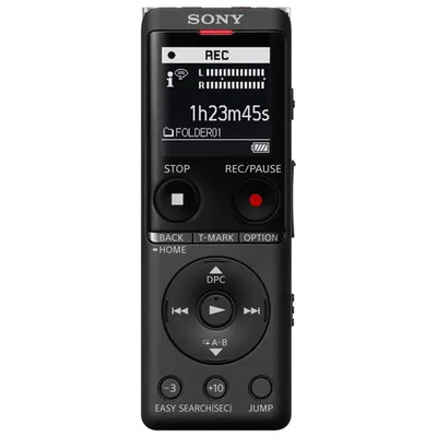 Sony 4GB Digital Voice Recorder with Built-in USB (ICDUX570BLK) - Black