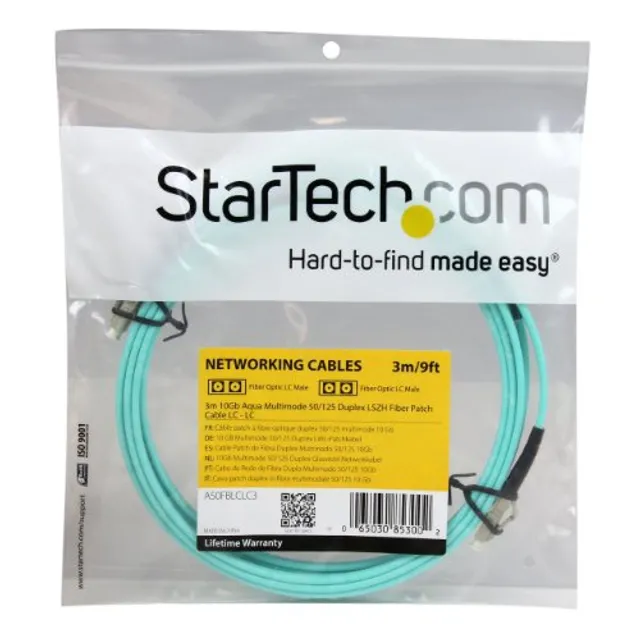 StarTech.com 15m Fiber Optic Cable - Multimode Duplex 50/125 - LSZH - LC/LC  - OM2 - LC to LC Fiber Patch Cable : : Electronics