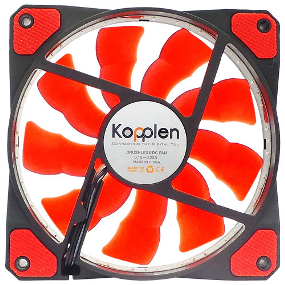 Ventilateur de boîtier de 120 mm DEL de Kopplen - Rouge