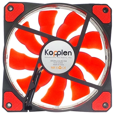 Ventilateur de boîtier de 120 mm DEL de Kopplen - Rouge