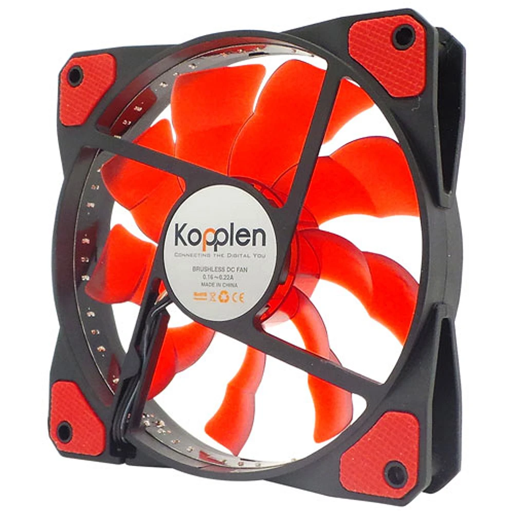 Ventilateur de boîtier de 120 mm DEL de Kopplen - Rouge