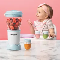 Mélangeur de 0,9 L de 200 W Baby Food Prep System de NutriBullet - Blanc mat/Bleu