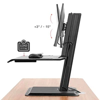 North Bayou Ergonomic Standing Desk with Single Monitor Integration