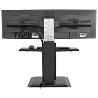 North Bayou Ergonomic Standing Desk with Double Monitor Integration - Black