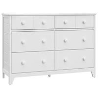 Storkcraft Moss 6-Drawer Double Nursery Dresser - White