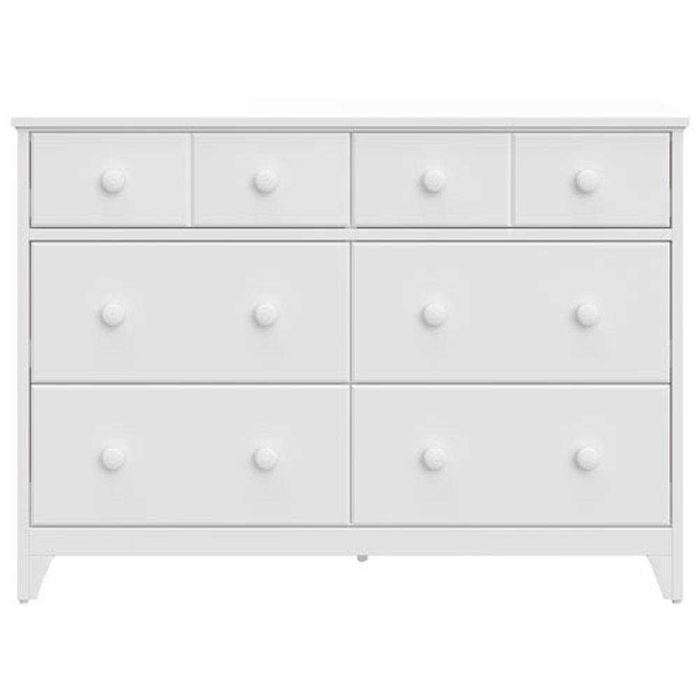 Storkcraft Moss 6-Drawer Double Nursery Dresser - White