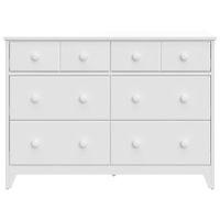 Storkcraft Moss 6-Drawer Double Nursery Dresser - White