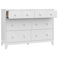 Storkcraft Moss 6-Drawer Double Nursery Dresser - White