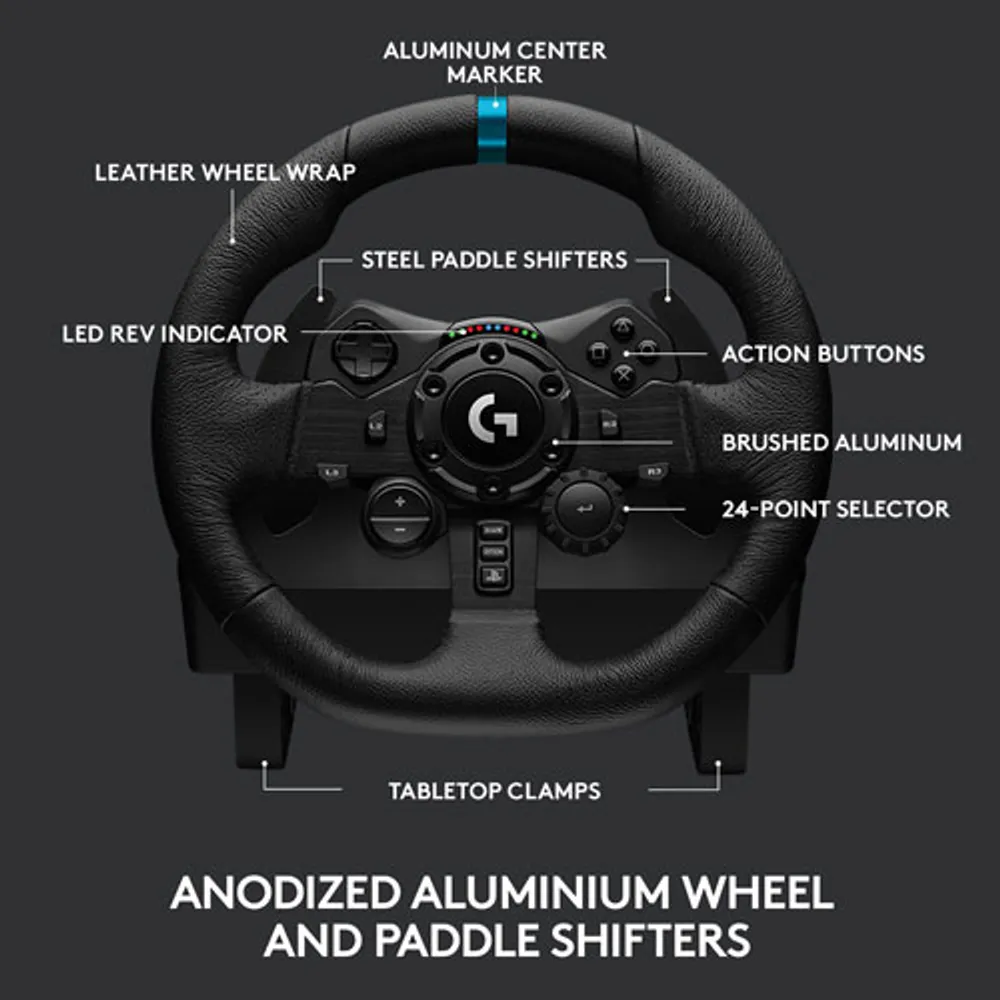 Logitech G923 TrueForce Racing Wheel for PlayStation 5/PC - Black