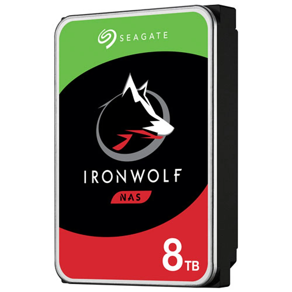 Disque dur interne NAS SATA 3,5 po IronWolf 8 To 7200 tr/min de Seagate (ST8000VNA04)