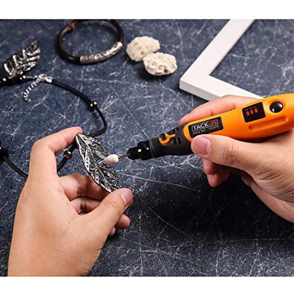 Tacklife 3.7V Li-on Cordless Rotary Tool with 31 Pieces Rotary Accessories-PCG01B