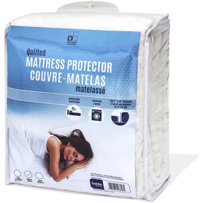 Mattress Protection Cover Pad Twin White, Protector with Elastic Corners