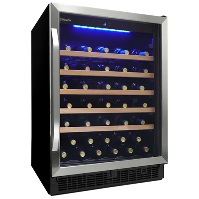 Silhouette 5.7 Cu. Ft. 50-Bottle Built-In Wine Cooler (SWC057D1BSS) - Stainless Steel