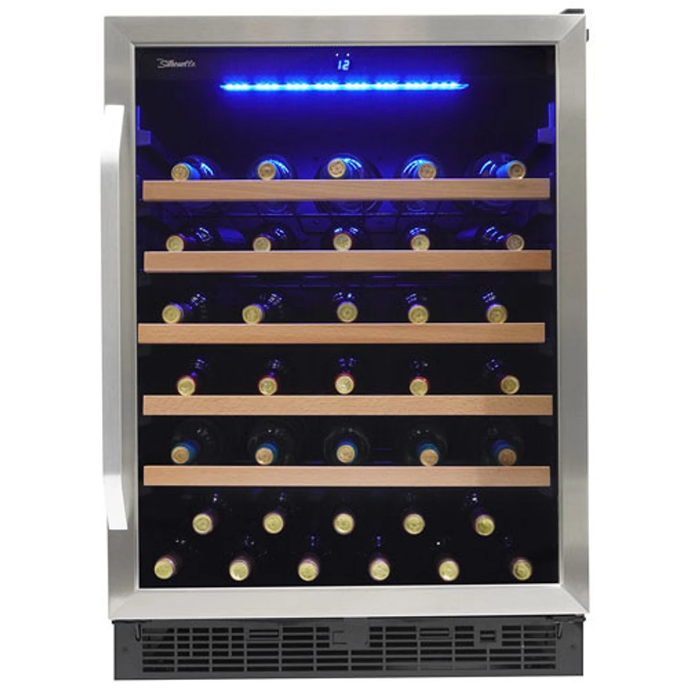 Silhouette 5.7 Cu. Ft. 50-Bottle Built-In Wine Cooler (SWC057D1BSS) - Stainless Steel