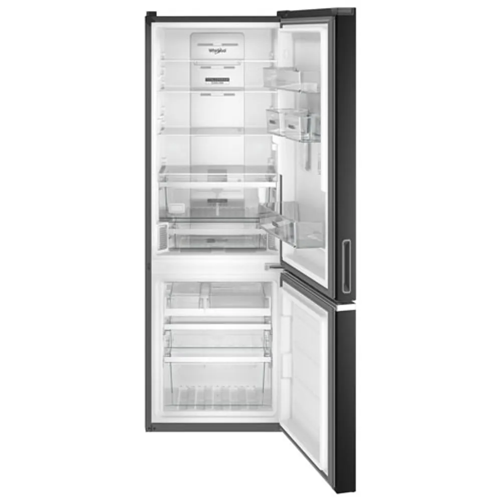 Whirlpool 24" 12.7 Cu. Ft. Bottom Freezer Refrigerator (WRB533CZJB) - Black