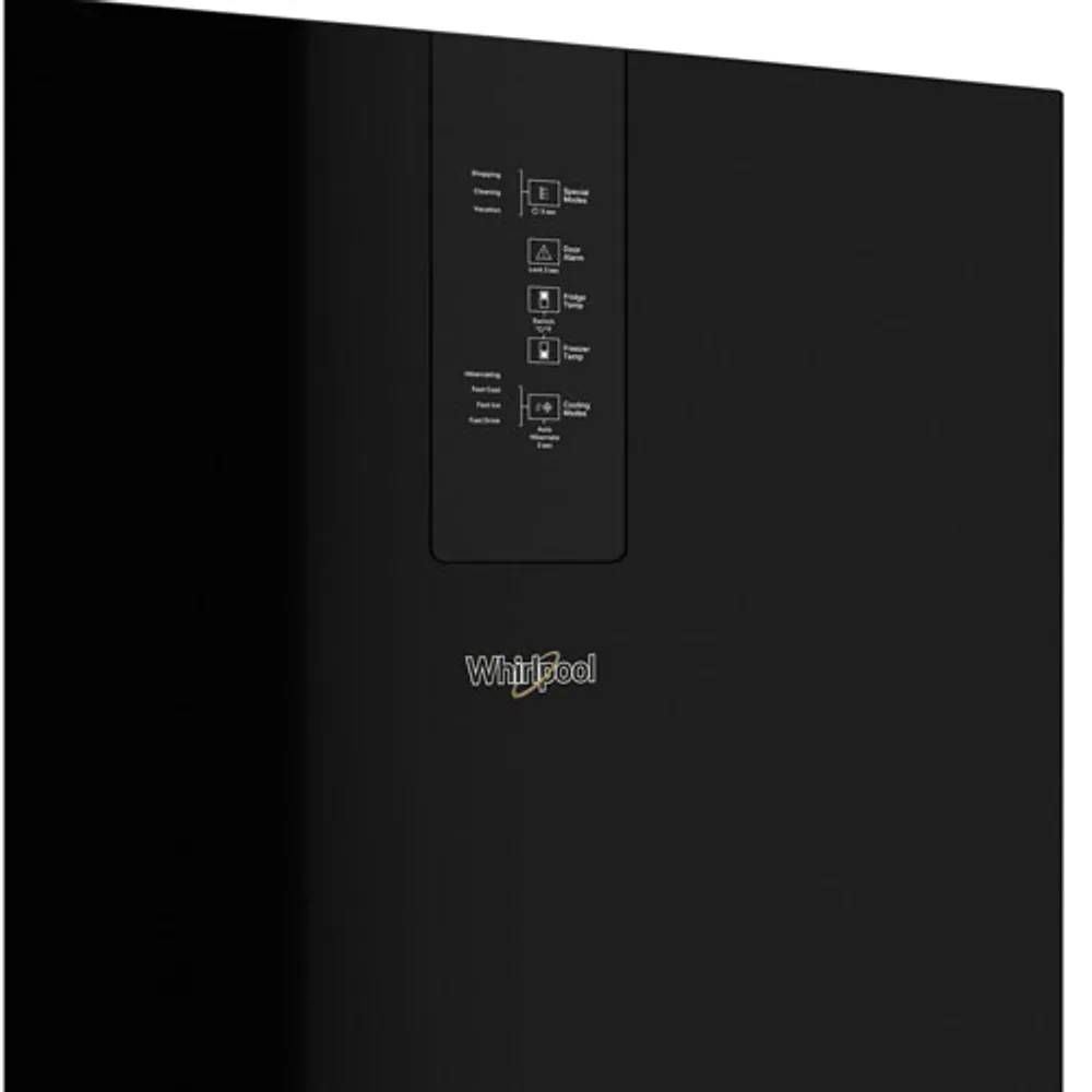 Whirlpool 24" 12.7 Cu. Ft. Bottom Freezer Refrigerator (WRB533CZJB) - Black