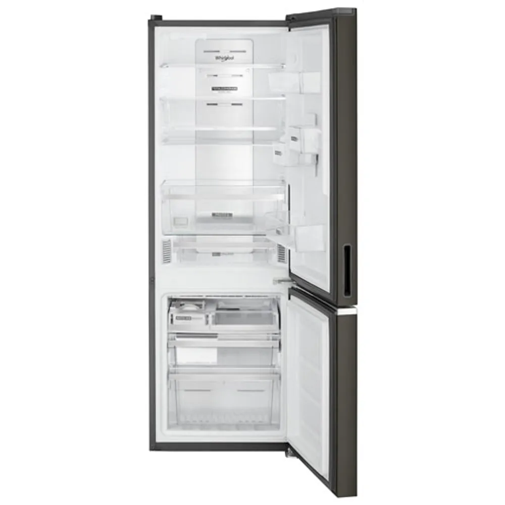 Whirlpool 24" 12.7 Cu. Ft. Bottom Freezer Refrigerator (WRB543CMJV) - Black Stainless