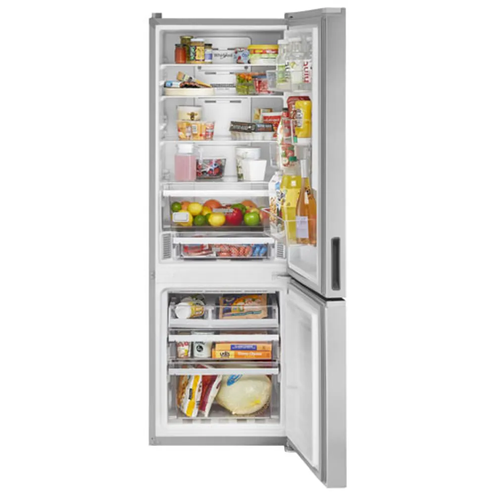 Whirlpool 24" 12.7 Cu. Ft. Bottom Freezer Refrigerator (WRB533CZJZ) - Stainless Steel
