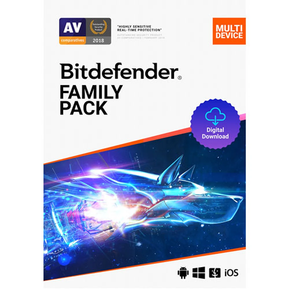 Bitdefender Family Pack Bonus Edition (PC/Mac/iOS/Android)-15 utilisateurs - 2 ans - Télé. numérique