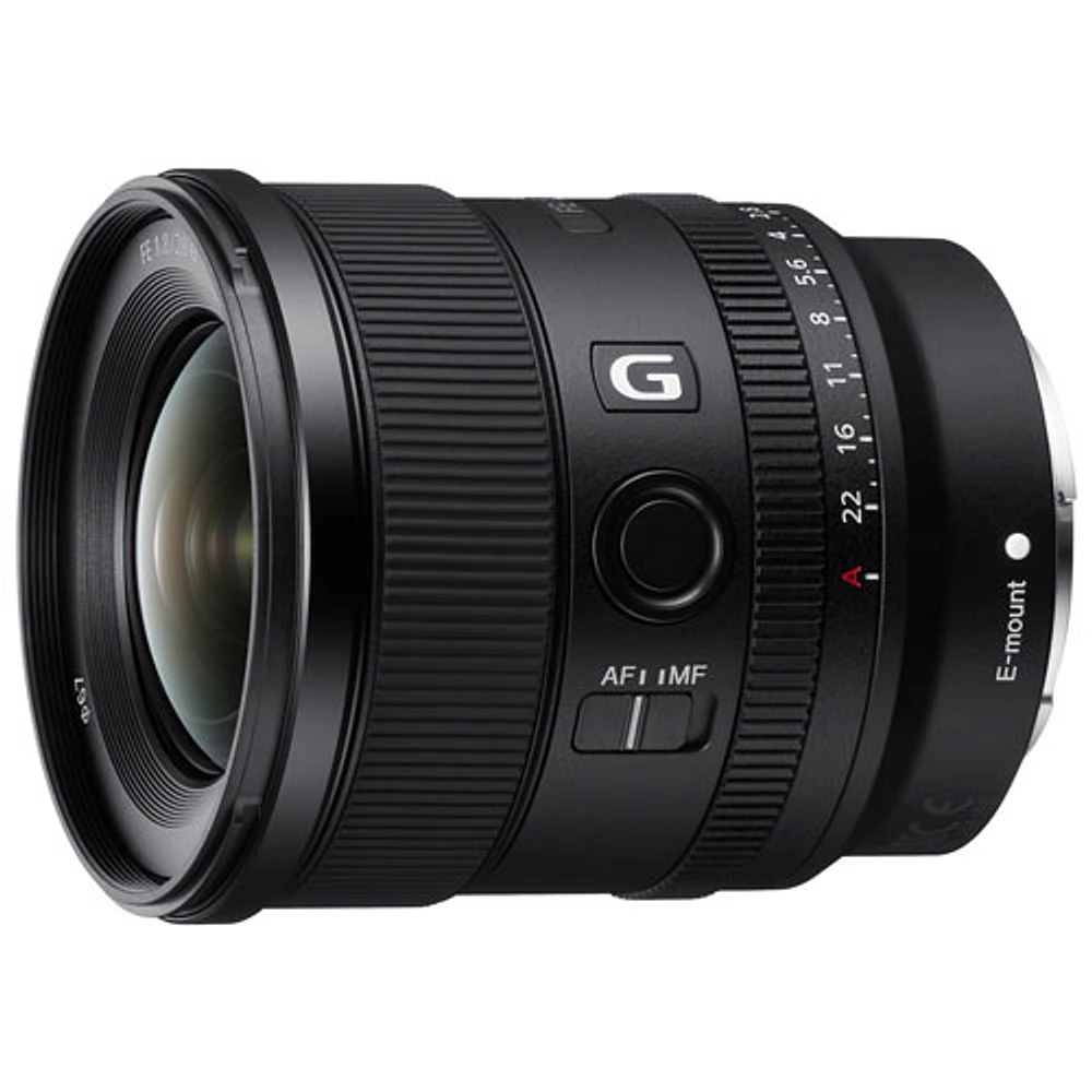 Sony E-Mount Full-Frame FE 20mm f/1.8 Vlogger Ultra Wide Angle Prime G Lens