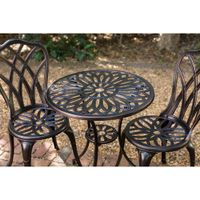 Diane 3-Piece Bistro Set - Bronze