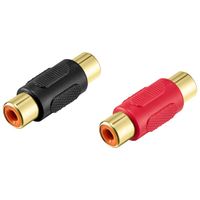 Insignia RCA Coupler - 2 Pack - Black/Red