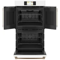 Café 30" 10 Cu. Ft. True Convection Electric Double Wall Oven (CTD90FP4NW2) - Matte White