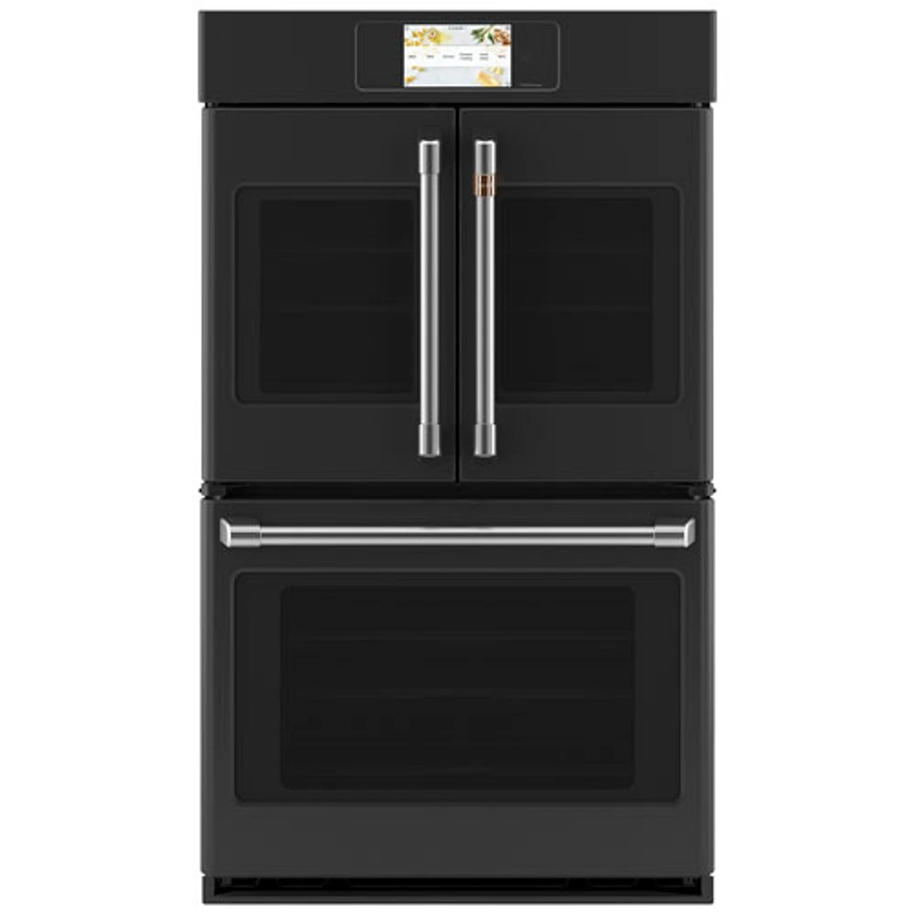 Café 30" 10 Cu. Ft. True Convection Electric Double Wall Oven (CTD90FP3ND1) - Matte Black