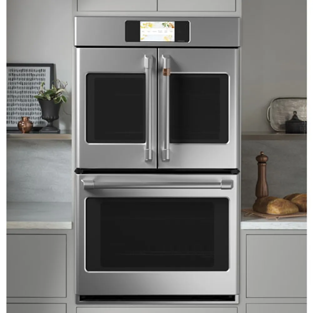 Café 30" 10 Cu. Ft. True Convection Electric Double Wall Oven (CTD90FP2NS1) - Stainless Steel