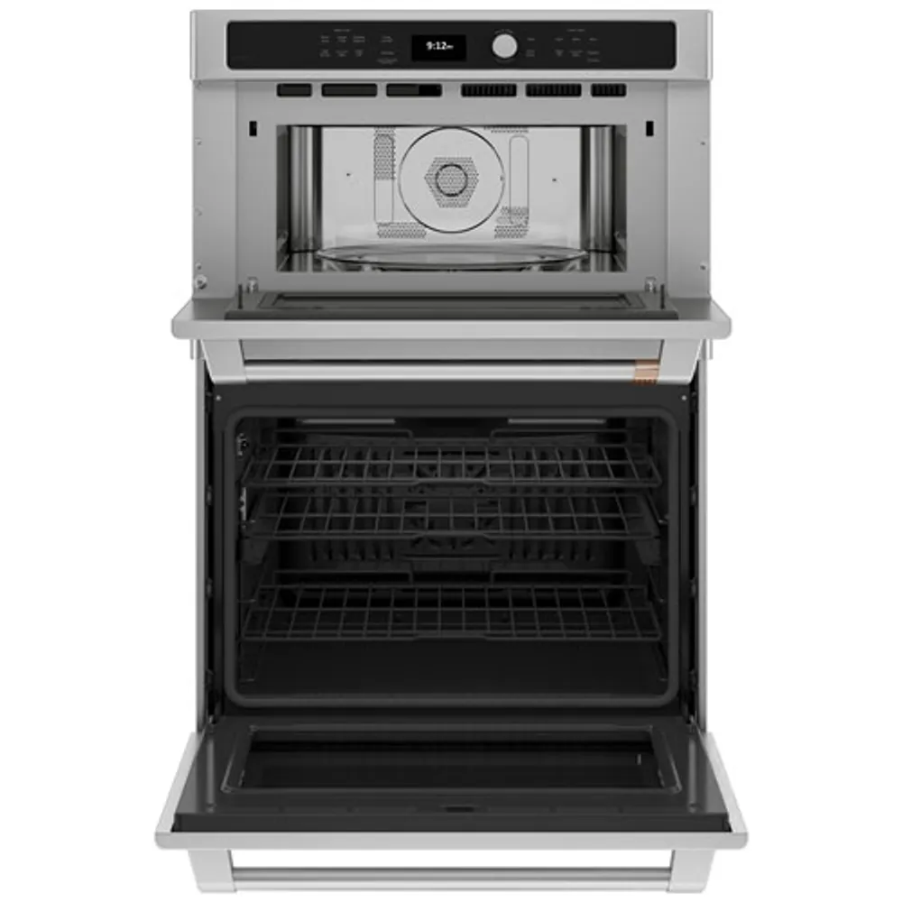 Café 30" 6.7 Cu. Ft. True Convection Electric Combination Wall Oven (CTC912P2NS1) - Stainless Steel