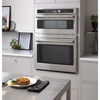 Café 30" 6.7 Cu. Ft. True Convection Electric Combination Wall Oven (CTC912P2NS1) - Stainless Steel