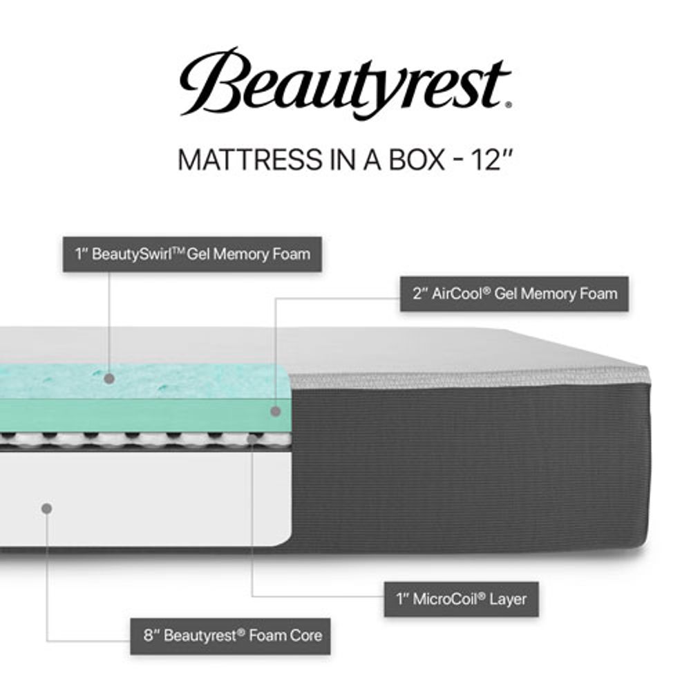 Beautyrest 12" Soft Gel Memory Foam Mattress In A Box