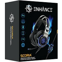 ENHANCE Scoria Over-Ear Gaming Headset - Black/Silver