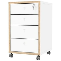 TygerClaw 4-Drawer Mobile File Cabinet - White