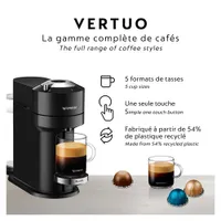 Nespresso Vertuo Next Premium Coffee & Espresso Machine by Breville with Aeroccino - Classic Black