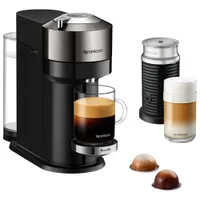 Nespresso Vertuo Next Deluxe Coffee & Espresso Machine by Breville with Aeroccino - Dark Chrome