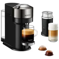 Nespresso Vertuo Next Deluxe Coffee & Espresso Machine by Breville with Aeroccino - Dark Chrome