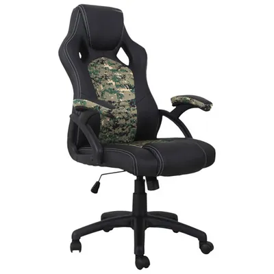 Brassex Eclipse Ergonomic Vinyl/Mesh Gaming Chair - Black/Camo