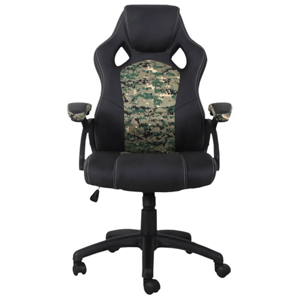 Brassex Eclipse Ergonomic Vinyl/Mesh Gaming Chair - Black/Camo