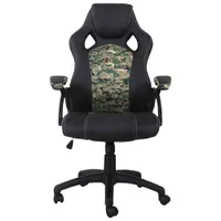 Brassex Eclipse Ergonomic Vinyl/Mesh Gaming Chair - Black/Camo