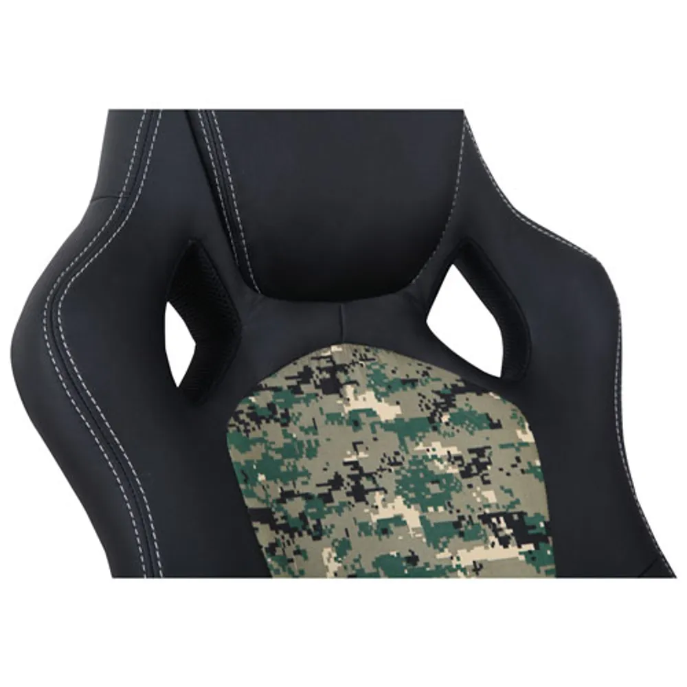 Brassex Eclipse Ergonomic Vinyl/Mesh Gaming Chair - Black/Camo