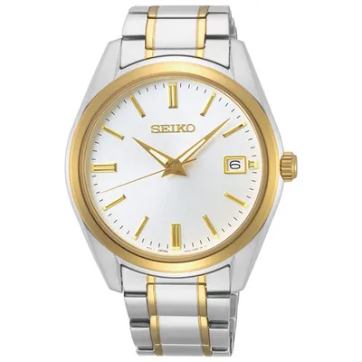 Seiko 40.2mm Men's Dress Watch - Gold/Silver/White