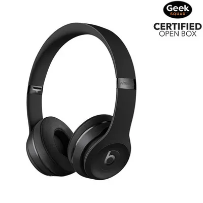 Open Box - Beats by Dr. Dre Solo3 Icon On-Ear Sound Isolating Bluetooth Headphones - Matte Black