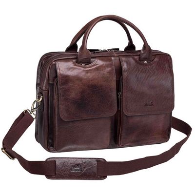 Mancini Arizona Leather 15.6" Laptop Briefcase (1410-10-BN) - Brown