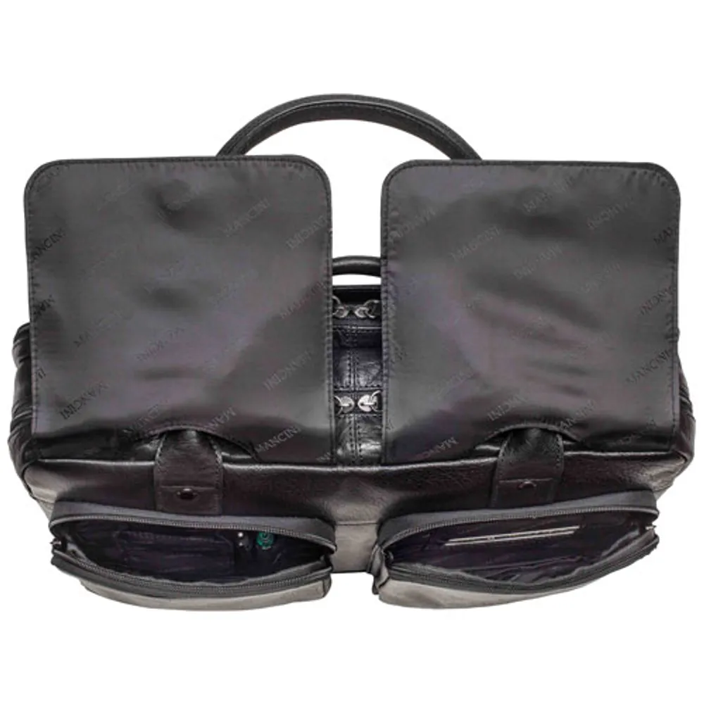 Mancini Arizona Leather 15.6" Laptop Briefcase (1410-BK