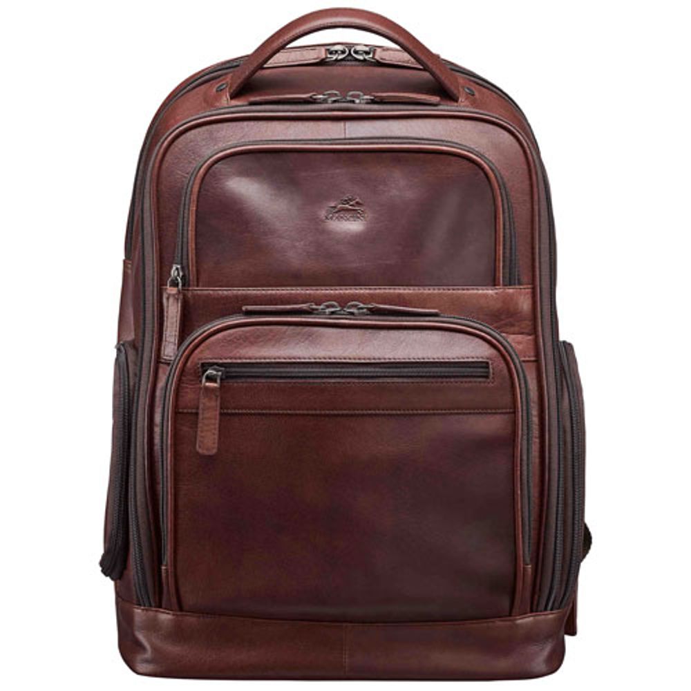 Mancini Buffalo 15.6" Laptop Day Backpack - Brown